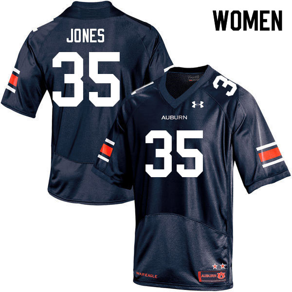 Women #35 Justin Jones Auburn Tigers College Football Jerseys Sale-Navy - Click Image to Close
